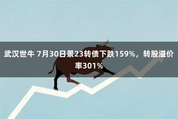 武汉世牛 7月30日景23转债下跌159%,转股溢价率301%